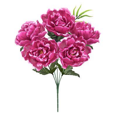 Artificial Peony Flower Bush