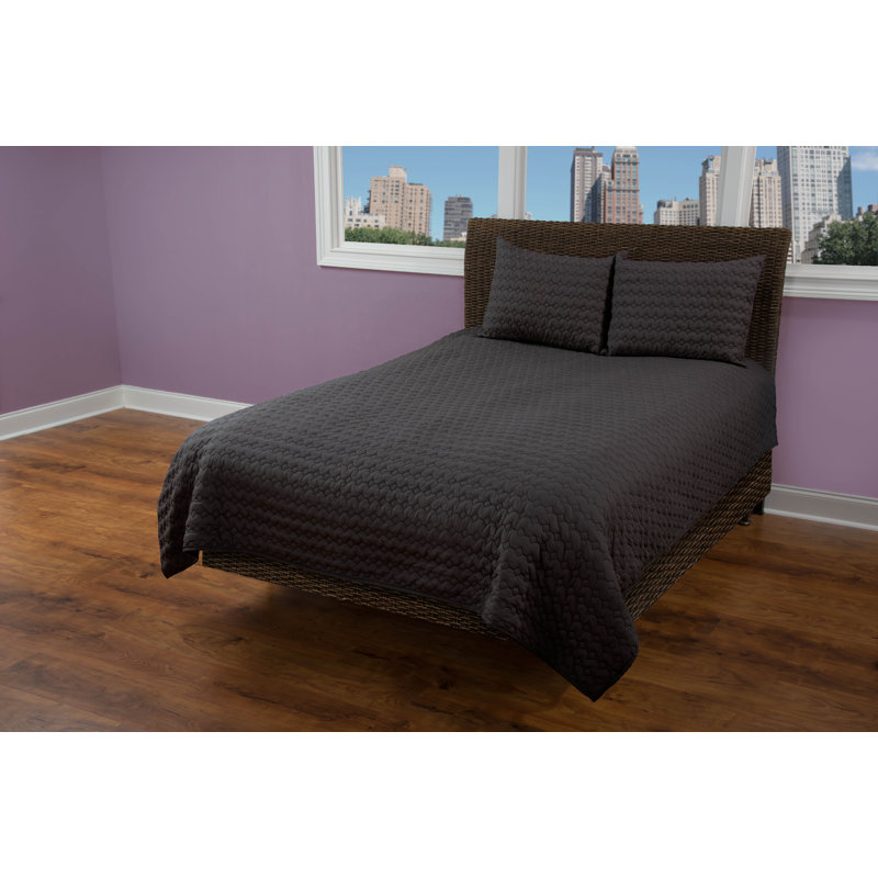 Urban Mesh Cotton Sham Set, Standard, Black