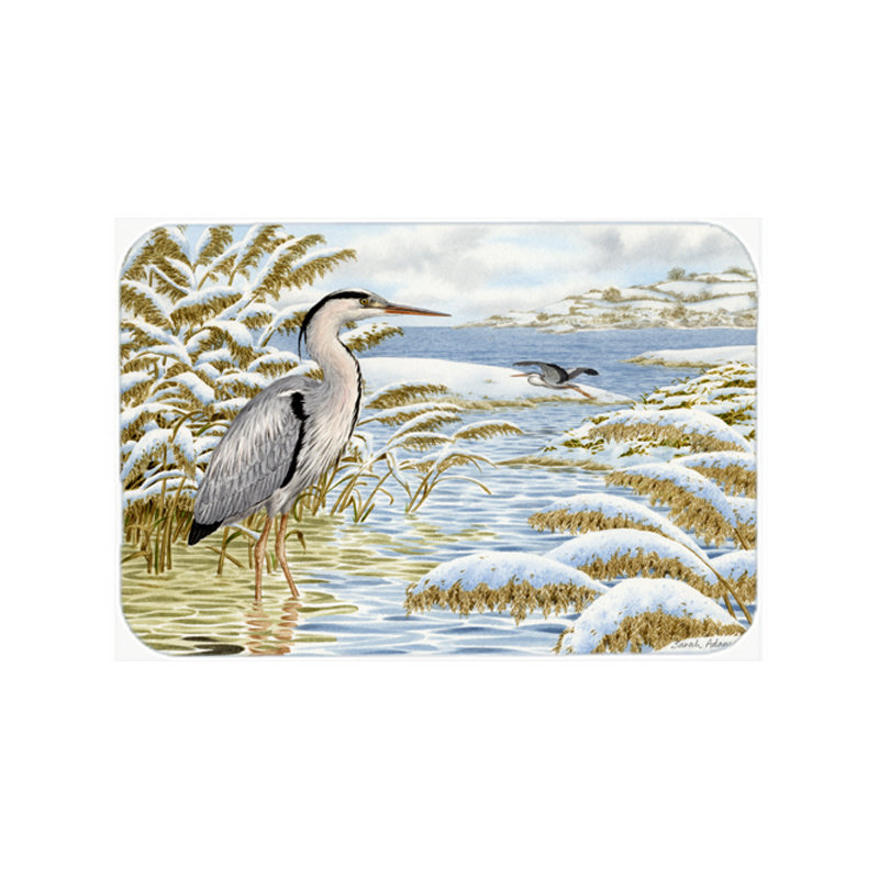 Caroline's Treasures Heron by the Water Glass Cutting Board