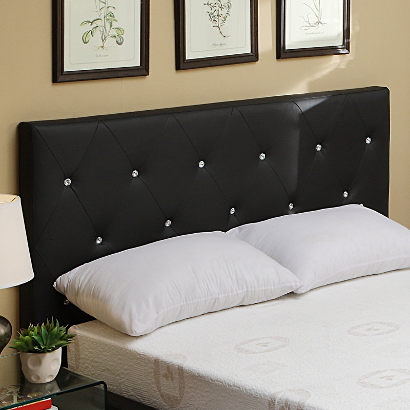 Lit plateforme tapissier Aime, Grand, Noir