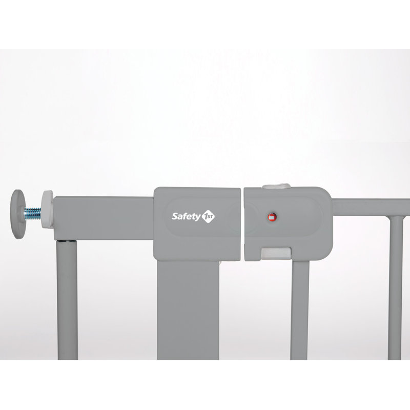 Gray Metal Pressure Mounted Auto-Close Safety Gate