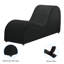 Chaise longue de 64 po en similicuir avec coussins en forme de S et coussins-880459836