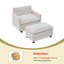 Fauteuil d'appoint rembourré avec repose-pieds Redenius Boucle-107084445