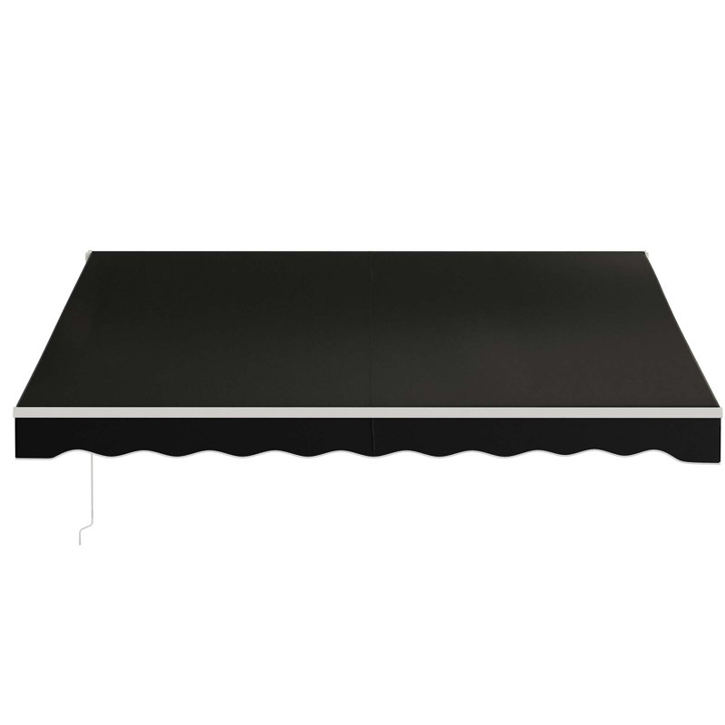 Auvent de patio rétractable polyvalent pour les espaces extérieurs, améliorant le confort et le style, Noir