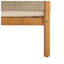 Ensemble de conversation de patio 4 pièces avec cadre en bois d'acacia, finition teck et sièges décoratifs en corde beige