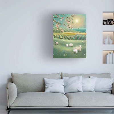 «Sheep On The Farm on Canvas» par Christine Rotolo, reproduction