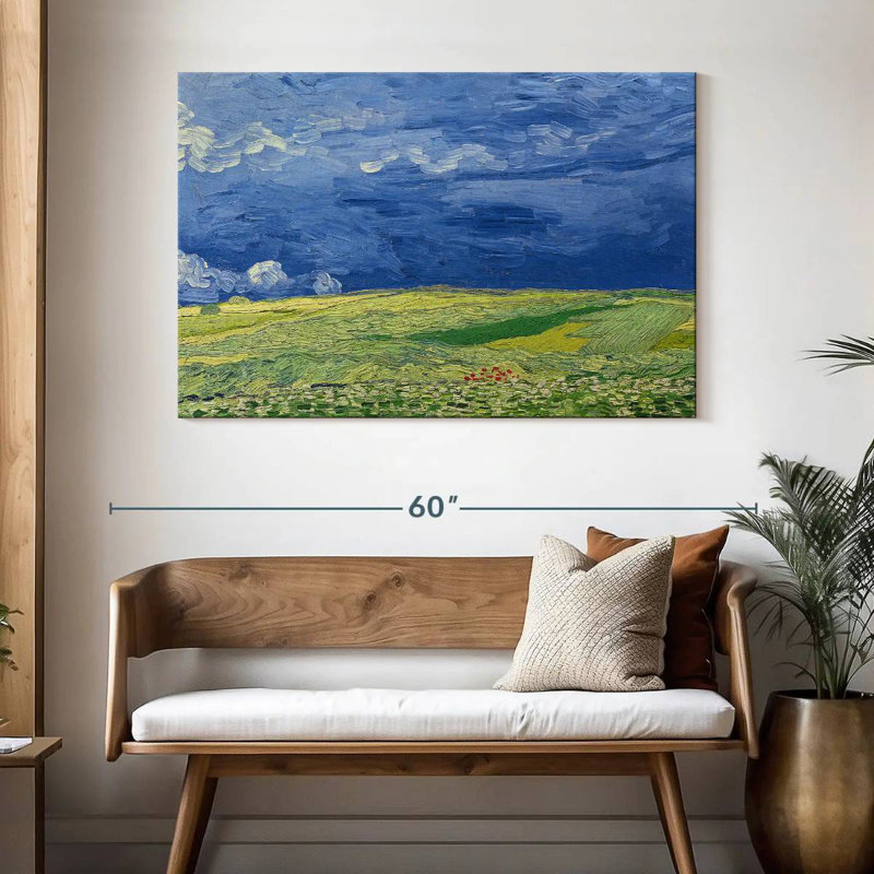 Wheatfields Under Thunderclouds, 32" H x 48" W