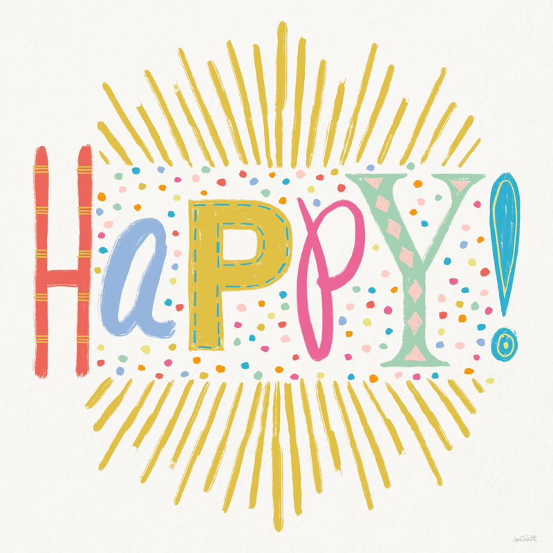 «Lets Celebrate VII» sur toile par Anne Tavoletti, H 20 po x l 20 po x P 1,25 po
