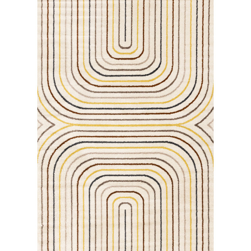 Tapis arc-en-ciel multicolore Gillock, Rectangle 5 pi 3 po x 7 pi 7 po