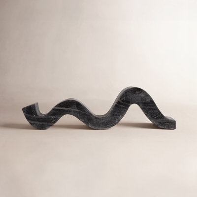 Marble Wave Double Taper Candle Holder