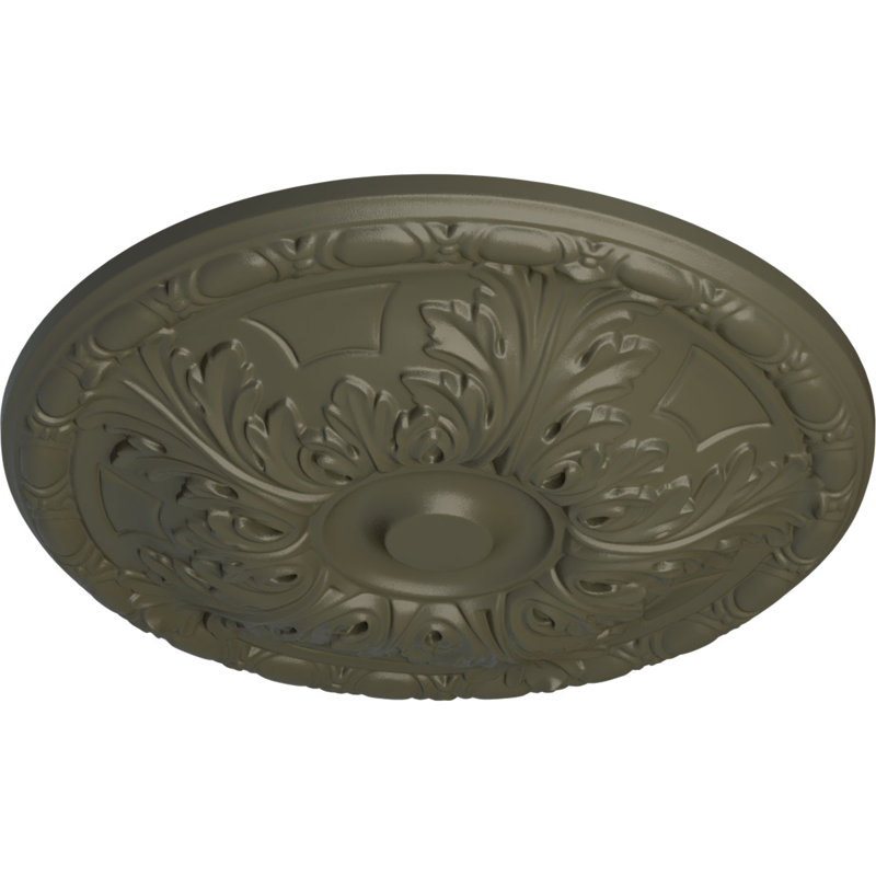 Médaillon de plafond Endurathane Granada, DE 15 3/4 po x P 5/8 po (convient aux auvents jusqu'à 4 1/4 po), finition hamamélis peinte à la main