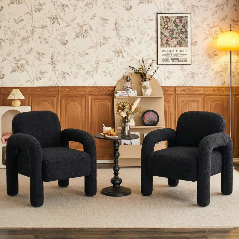 Armchair With A Soft Cushion, Black