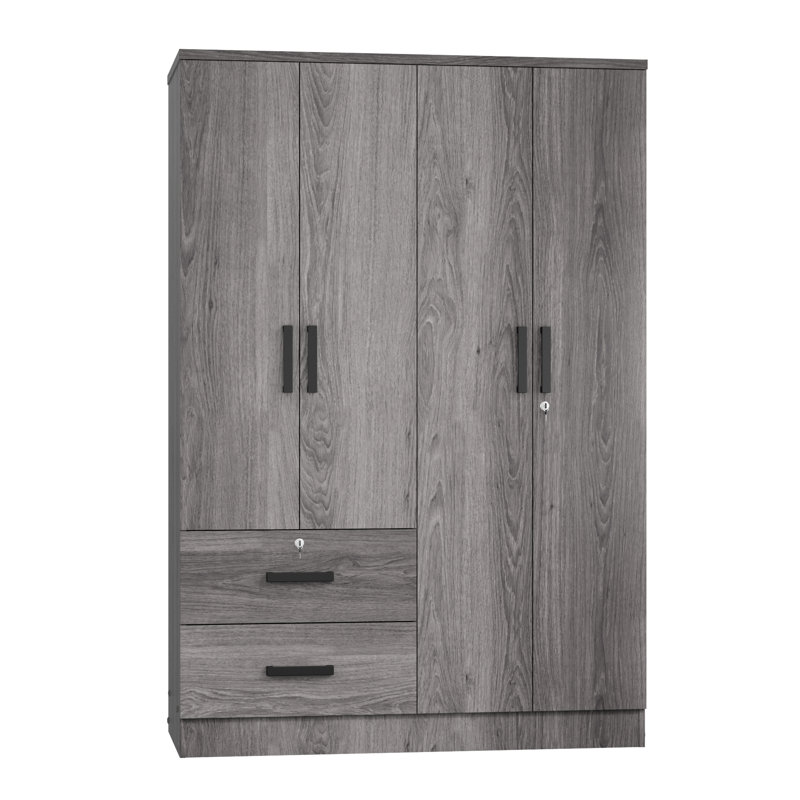 Apollonios Solum 47"Wide Armoire Wardrobe Closet For Hanging With 2 Drawers & Shelves
