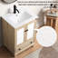 Prêt à assembler meuble-lavabo en bois de 24 po de largeur, base de lavabo sans lavabo, robinet, poignées ou dessus, charnières réglables à six voies et armoire à porte florale captivante