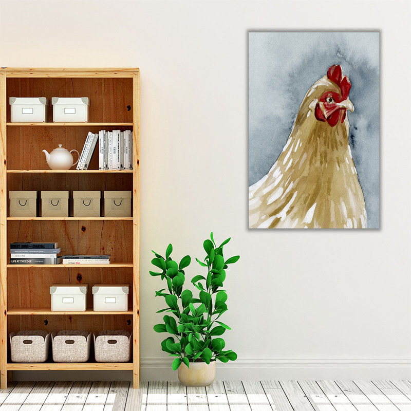 «Chicken Portrait II», reproduction d'art sur toile, H 48 po x l 32 po