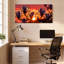 Ensemble de 1 tableau sur toile tendue « Magnolias au coucher du soleil »-883639906