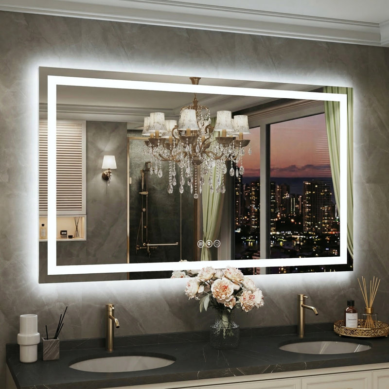 Miroir de salle de bain Lunara, 60 po x 36 po