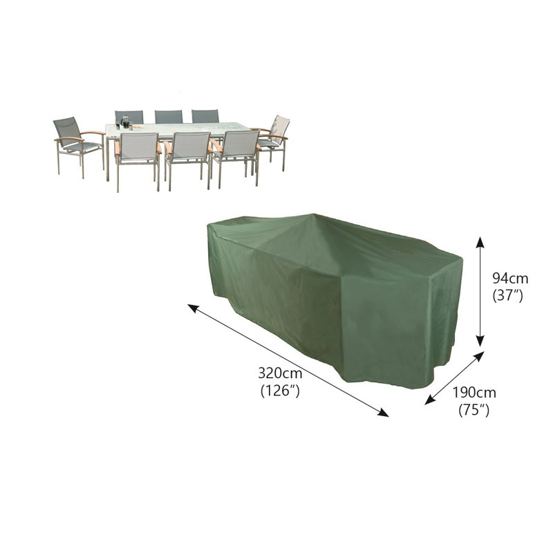 Outdoor Patio Dining Set Cover, Green