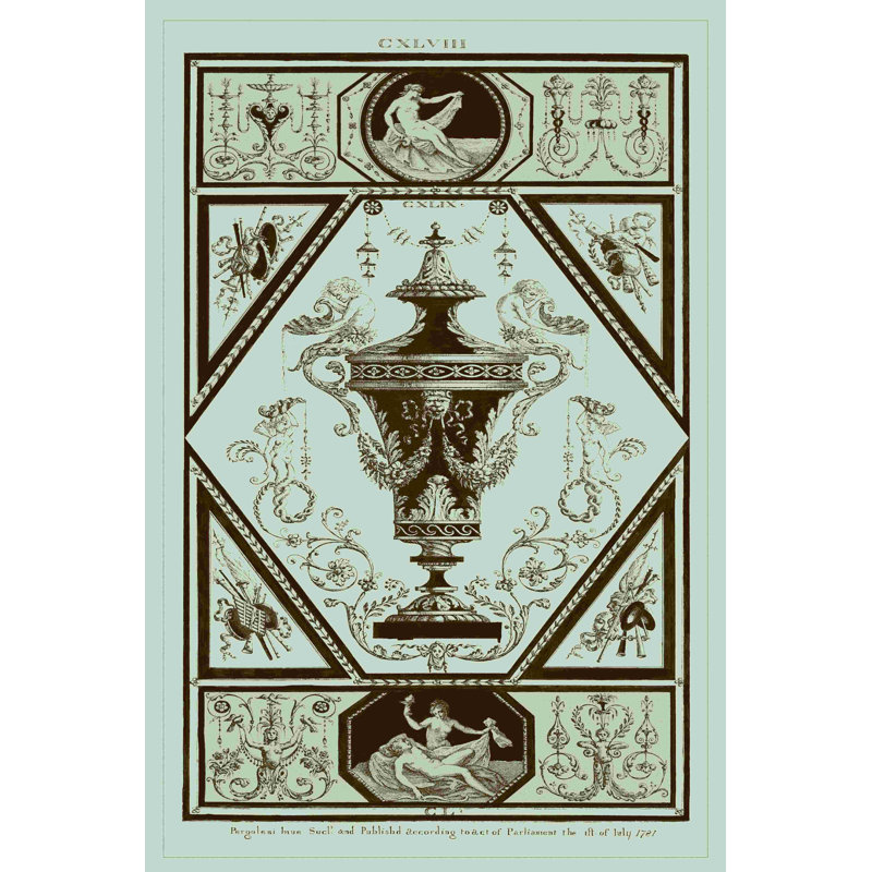 Urnes Pergolesi au céladon I, H 36 po x l 24 po