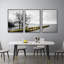 Luxueux aluminium encadré, ensemble de 3 reproductions d'art encadrées sur toile-1075249341-1075249336