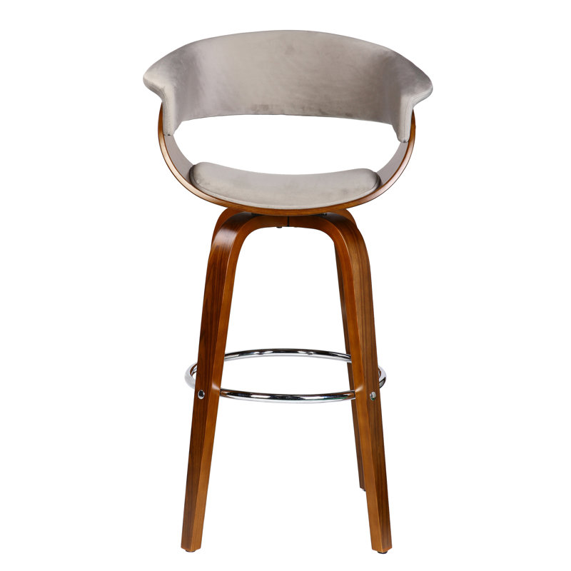 Tabouret de bar pivotant Brindley, Gris, Tabouret de bar (assise de 30 po de hauteur)
