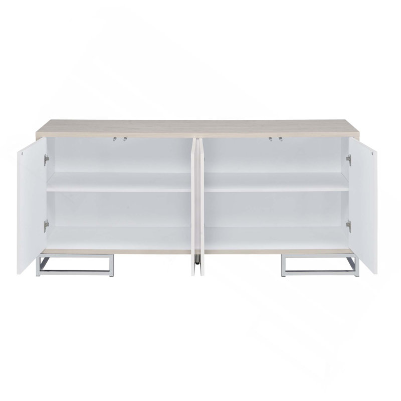 Console élégante et polyvalente avec de spacieux compartiments de rangement pour le salon et le vestibule