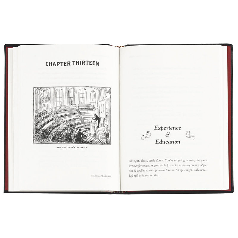 Graphic Image Mark Twain's Words of Wisdom, CoffeeTable Book, Leather, Black