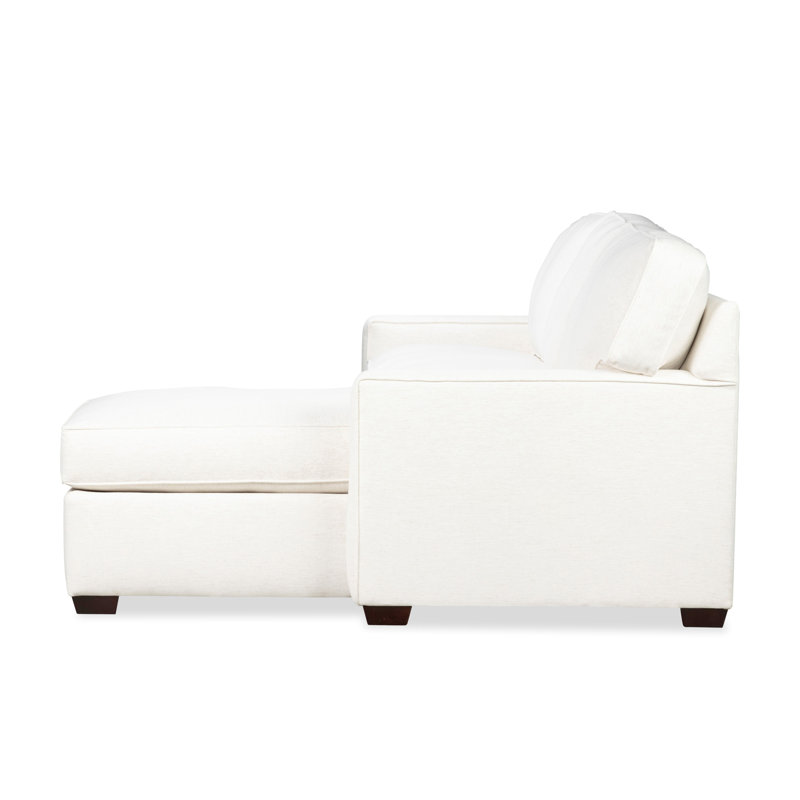 Canapé modulaire 2 pièces Taylor, Chenille Crypton® neige Nomad, Orienté à gauche (vu de face)