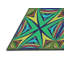 Tapis vert/bleu/jaune tissé à la machine-850973250
