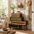 Fienley Staggered 4-Drawer Cabinet With Artistic Mixed Materials, Vintage Handles, And Compact Design
