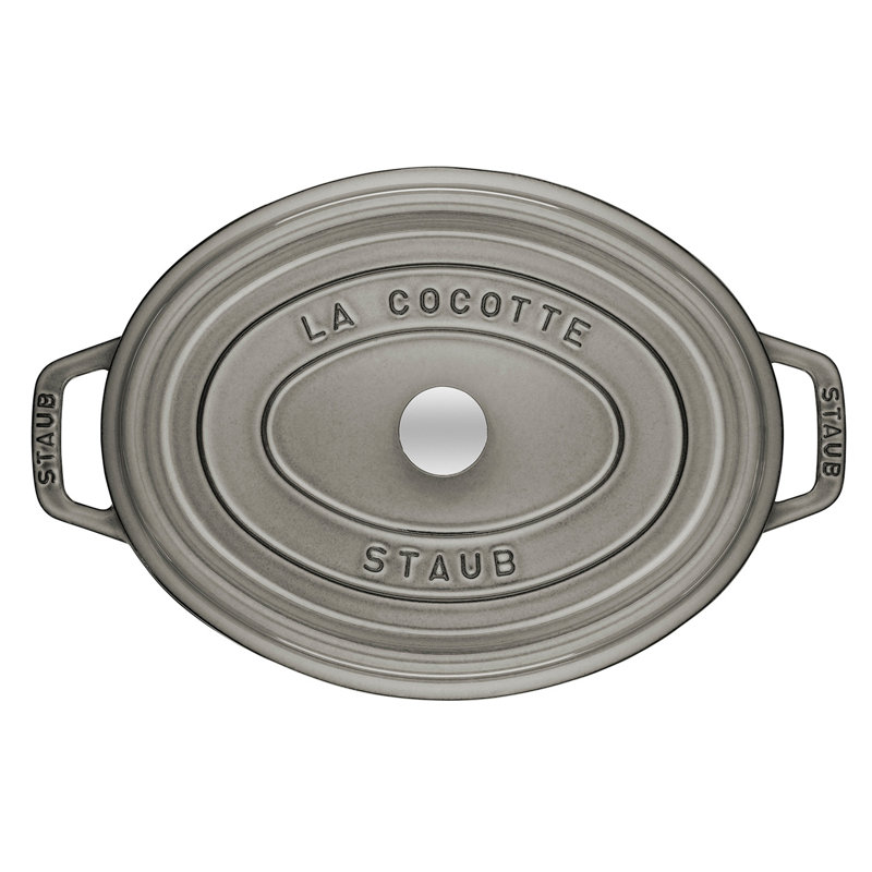 Cocotte ovale en fonte Staub, Graphite, 5,75 pte
