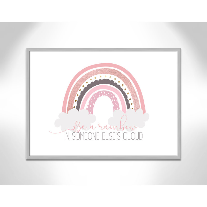 Être un arc-en-ciel, H 25,5 po x l 35,5 po x P 1,19 po, Encadré de boîte argent