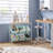 6 Bin Storage Organizer Cart with Leveling Feet
