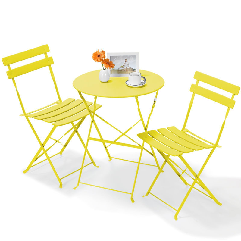3 - Piece 2 - Person 81Cm L Outdoor Bistro Set, Yellow
