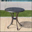 Table d'appoint d'extérieur en fonte d'aluminium durable avec motif en treillis pour le patio et le jardin