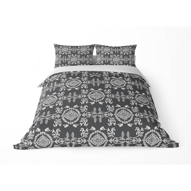 Ensemble d'édredon léger Jackie, Édredon très grand + 2 taies décoratives très , Gris anthracite