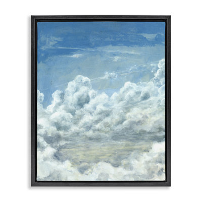 Toile flottante encadrée, "Structured Traditional Clouds" par Grace Popp
