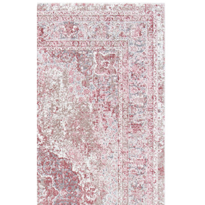 Adams Oriental Rose/Ivory Area Rug