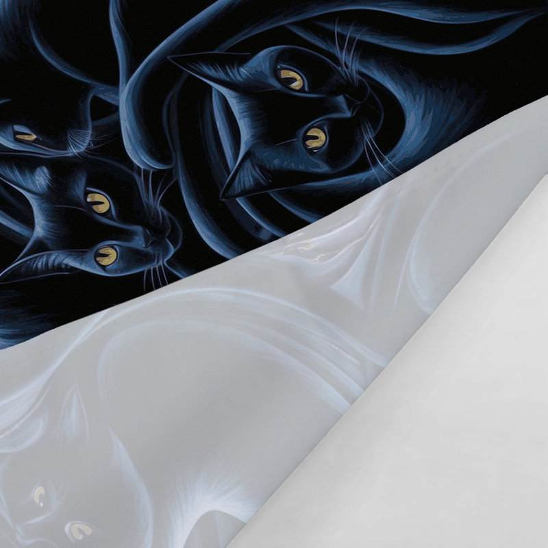 Tapisserie murale pour chats d'Halloween, 51 po x 60 po