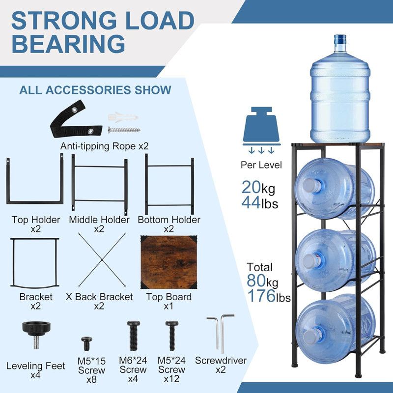 3-Tier Water Bottle Rack