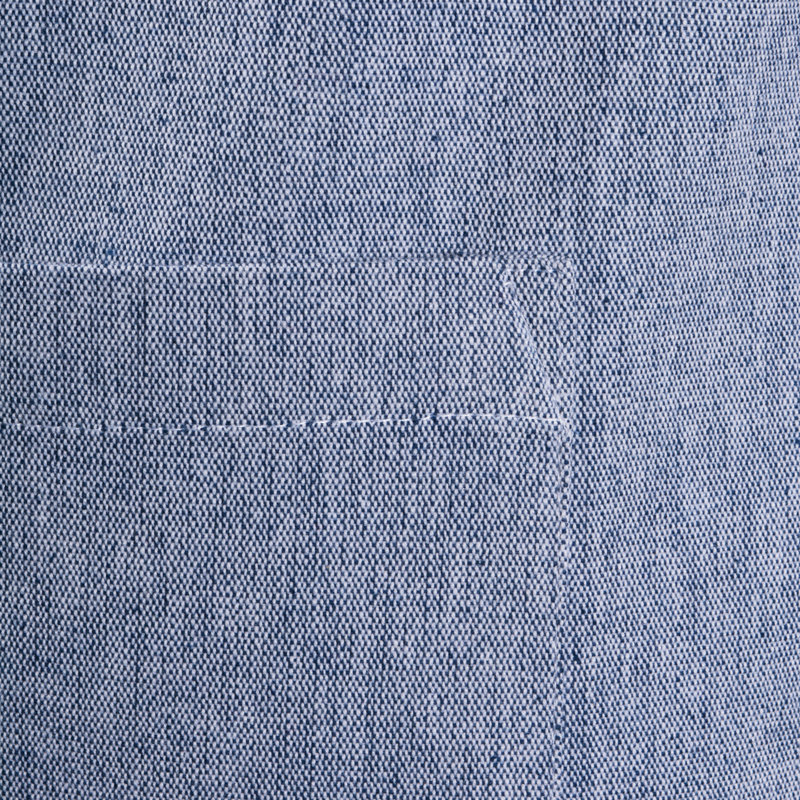 Kristina Solid Color Cotton Wasist, Blue Chambray