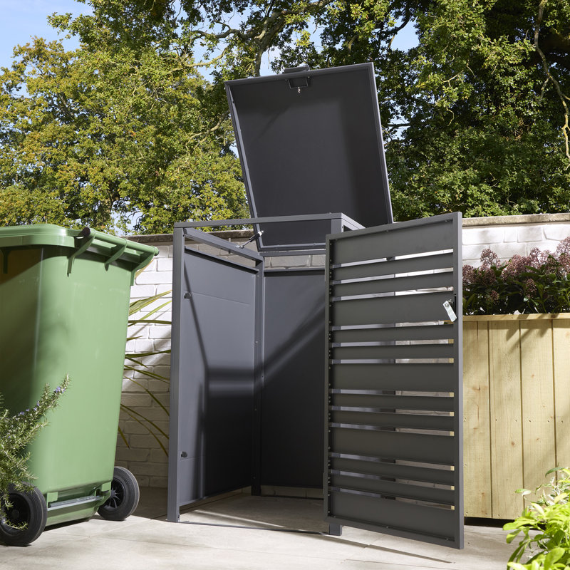 Metal Single Bin Store, Oak