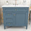 Ensemble de meuble-lavabo simple autoportant avec lavabo en céramique et tiroirs de rangement Eliga-1822293294