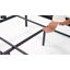 Base de lit plateforme industrielle en métal avec tête de lit et support en lattes de fer-1224436636-1224436638
