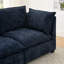 Canapé modulaire à 4 places avec 2 repose-pieds et canapé-lit en chenille Comfy Cloud
