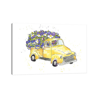 Flower Truck VI by Catherine McGuire - Wrapped Canvas Print