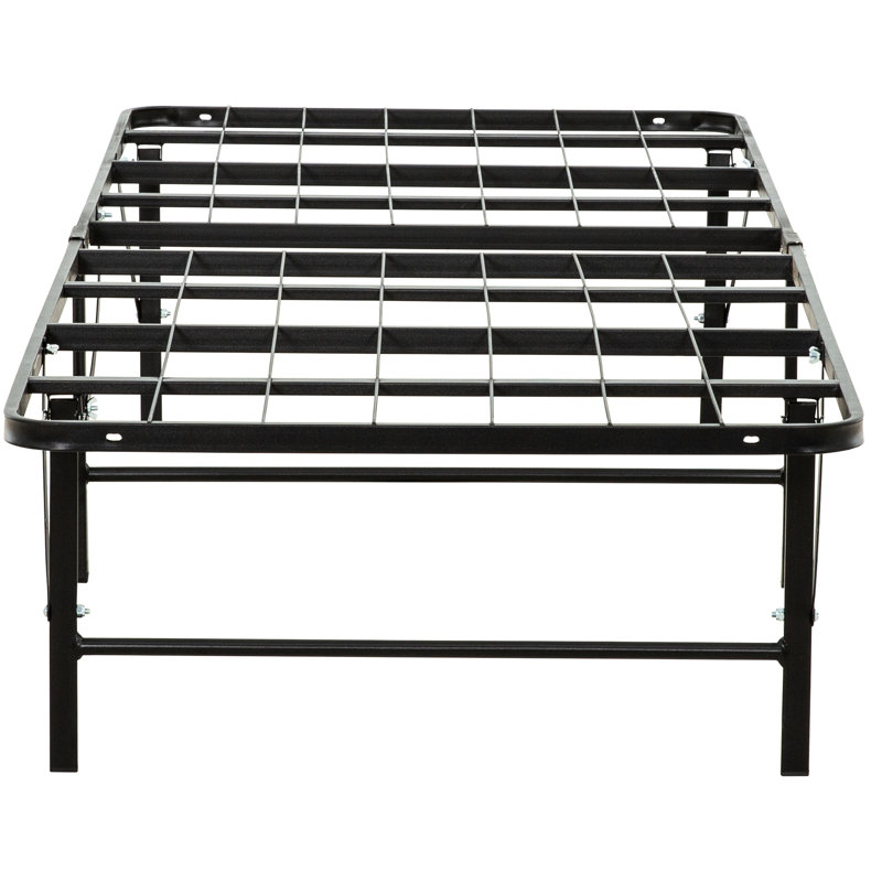 Twin Xl Mattress Foundation Bed - Metal, Strong Support, Space Optimization Modern Metal Base No Box Spring Needed,
