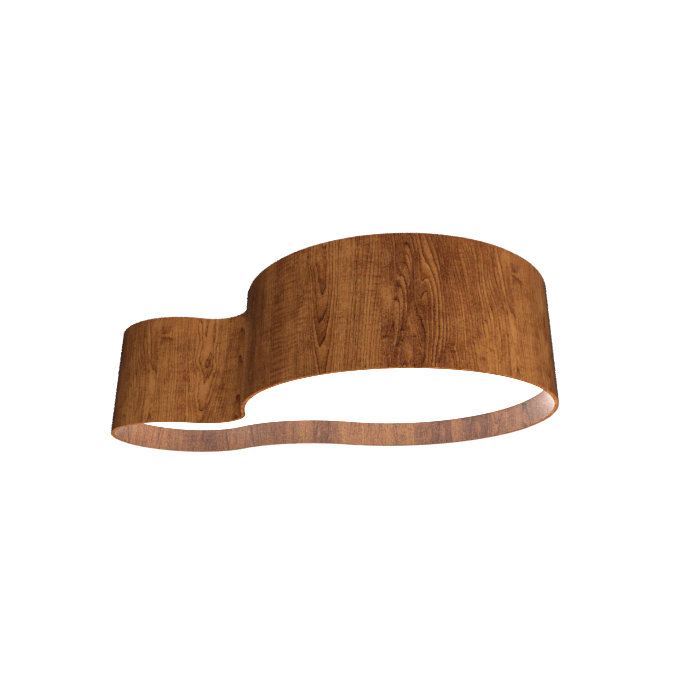Orgânico 1 - Light LED Flush Mount, Imbuia