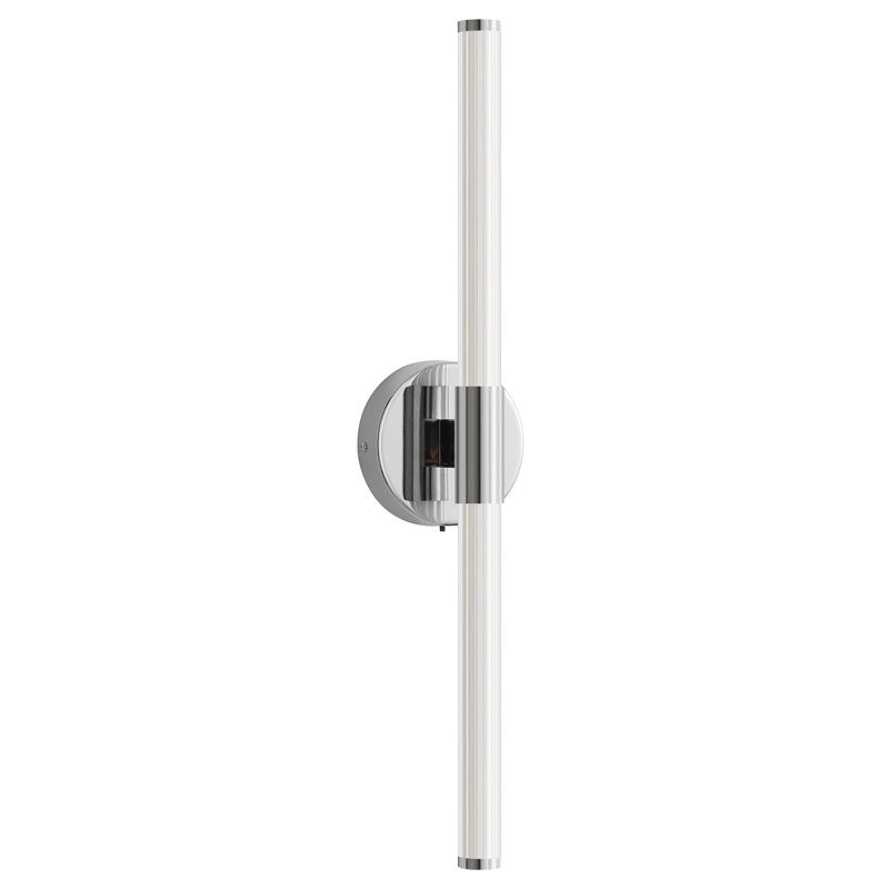 LED Flush Mounted Sconce, Chrome