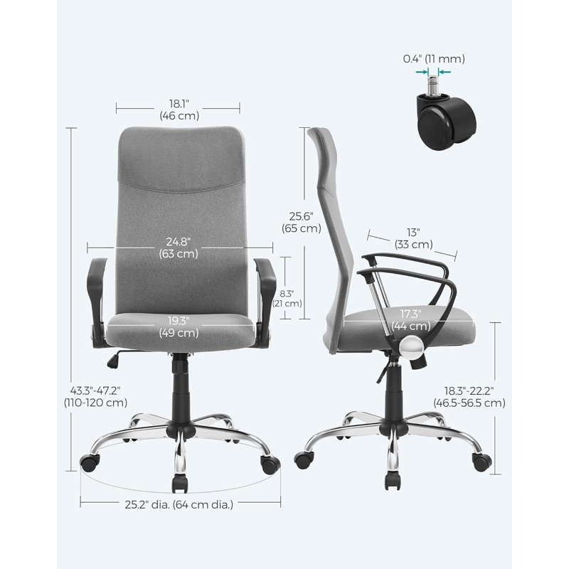 Arjean Mesh Office Chair, Dark Grey